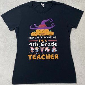 Black Halloween T-shirt for 4th Grade Teachers